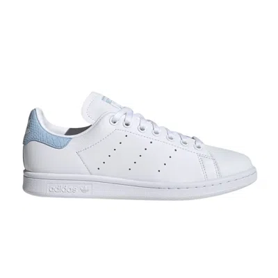 Pre-owned Adidas Originals Adidas Wmns Stan Smith 'snake Embossed - White Clear Sky' | Women's Size 10