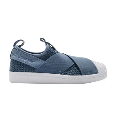 Pre-owned Adidas Originals Adidas Wmns Superstar Slip-on 'raw Grey' | Blue | Women's Size 9.5