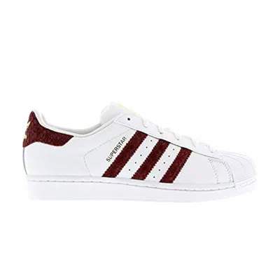 Pre-owned Adidas Originals Adidas Wmns Superstar 'white Burgundy' | Women's Size 8