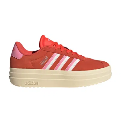 Pre-owned Adidas Originals Adidas Wmns Vl Court Bold 'bright Red Bliss Pink Cloud White' | Orange | Women's Size 8.5