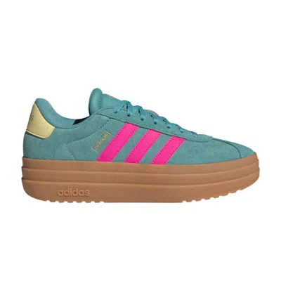 Pre-owned Adidas Originals Adidas Wmns Vl Court Bold 'powder Teal Shock Pink' | Women's Size 7 In Blue