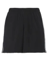 Adidas Originals Adidas Woman Shorts & Bermuda Shorts Black Size 8 Polyester, Elastane In Multi