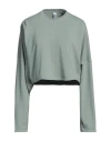 Adidas Originals Adidas Woman Sweatshirt Military Green Size 16 Recycled Polyester, Cotton, Elastane In Green