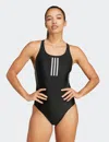 Adidas Originals Adidas Women's 3-stripes V-back Swimsuit In Black