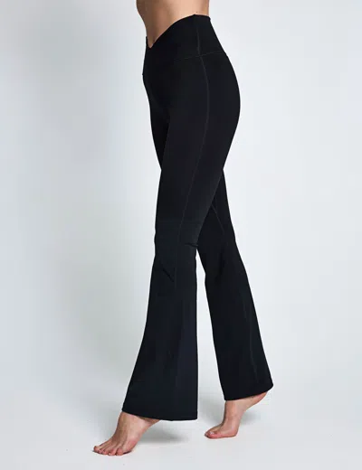 Adidas Originals Adidas Women's 3 Stripes Studio All Me Flare X-over Leggings In Black
