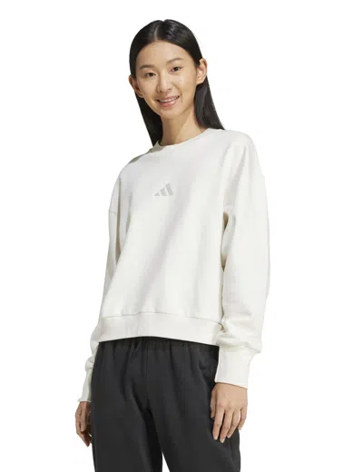 Adidas Originals Adidas Women's All Szn Fleece Loose Sweatshirt In White