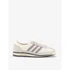 ADIDAS ORIGINALS ADIDAS WOMEN'S CREAM LILAC NAVY SL 72 SUEDE AND MESH LOW-TOP TRAINERS