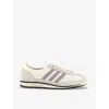 Adidas Originals Adidas Womens Cream Lilac Navy Sl 72 Suede And Mesh Low-top Trainers In Cream Lilac Navy