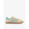 ADIDAS ORIGINALS ADIDAS WOMENS CRYSTAL SAND EASY MINT GAZELLE 85 SUEDE LOW-TOP TRAINERS