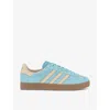 ADIDAS ORIGINALS ADIDAS WOMENS EASY MINT CRYSTAL SAND GAZELLE 85 SUEDE LOW-TOP TRAINERS