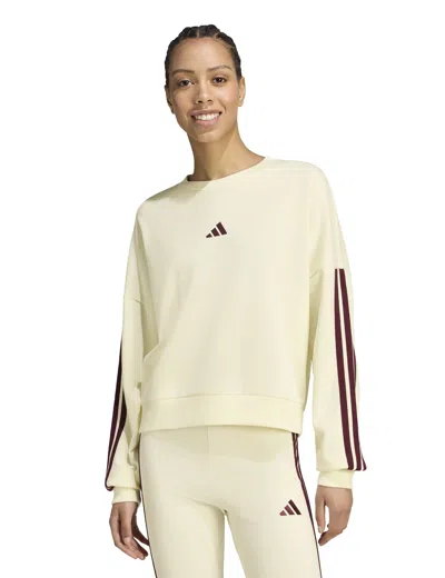 Adidas Originals Adidas Women's Essentials 3-stripes French Terry Sweatshirt In White