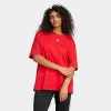 Adidas Originals Adidas Essentials Lifestyle Trefoil Logo Cotton T-shirt In Better Scarlet