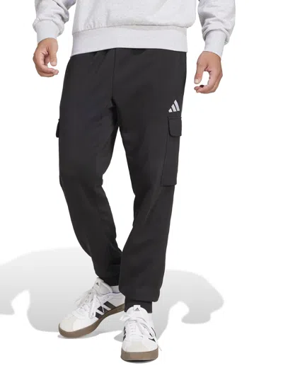 Adidas Originals Adidas Women's Essentials Feelcozy Fleece Cargo Joggers In Black