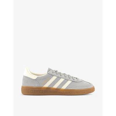 Adidas Originals Womens Grey Cream White White Handball Spezial Suede Low-top Trainers