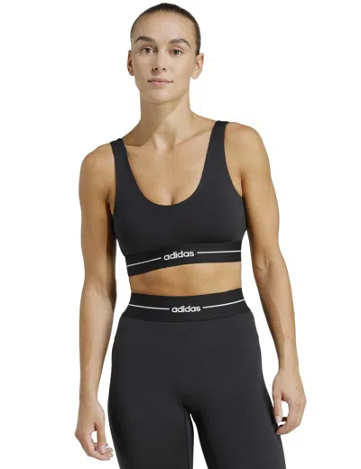 Adidas Originals Adidas Women's Hyperglam Light Support Sports Bra In Black