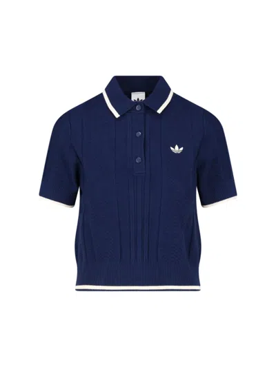 Adidas Originals Adidas Women's Knit Polo Shirt In Blue