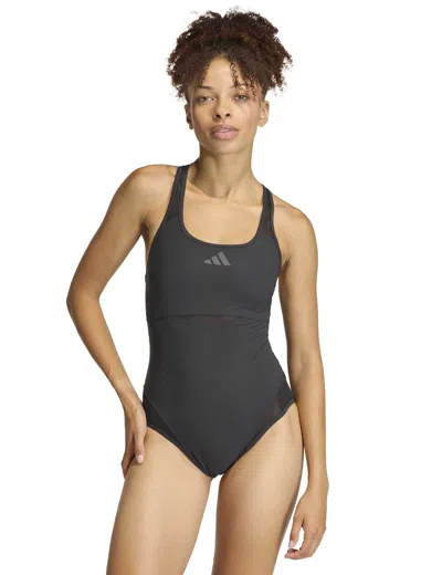 Adidas Originals Adidas Women's Lanelux Y-back Mesh Swimsuit In Black