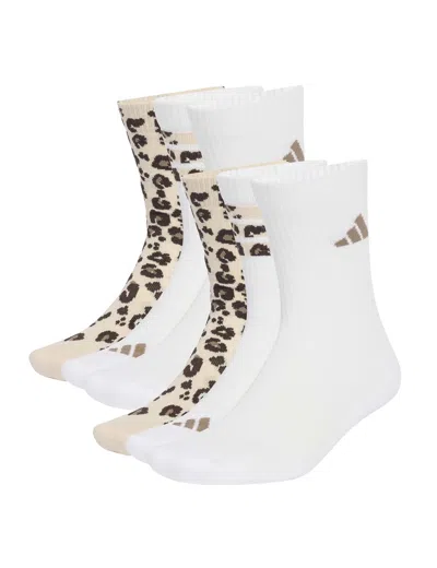 Adidas Originals Adidas Women's Leo Graphic Socks 3 Pair Pack In White