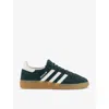 Adidas Originals Adidas Womens Mineral Green Offwhite G Handball Spezial Brand-embellished Cord-suede Low-top Trainer In Mineral Green Offwhite G