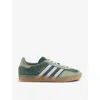 Adidas Originals Adidas Womens Mineral Green Silver Daw Gazelle Indoor Suede Low-top Trainers In Mineral Green Silver Daw