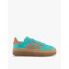 Adidas Originals Gazelle Bold "mint Rush/impact Orange" Sneakers In Blue