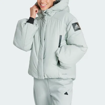 Pre-owned Adidas Originals Adidas Women Myshelter Cold.rdy Jacket In Wonder Silver