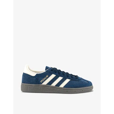 Adidas Originals Womens Adidas Handball Spezial Suede Low-top Trainers In Night Indigo Cream White