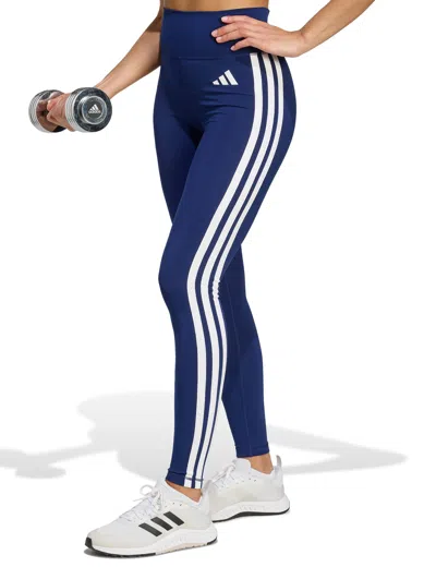 Adidas Originals Adidas Women's Optime Essentials 3-stripes 7/8 Leggings In Blue