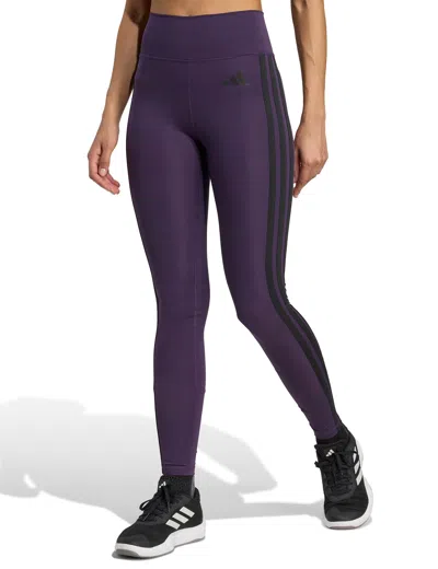 Adidas Originals Adidas Women's Optime Essentials 3-stripes 7/8 Leggings In Purple
