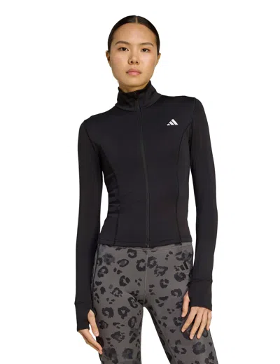 Adidas Originals Adidas Women's Optime Essentials Full-zip Jacket In Black