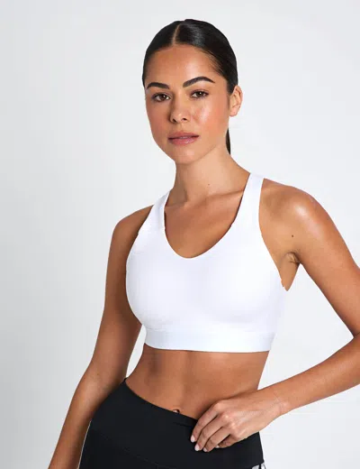 Adidas Originals Adidas Women's Optime Essentials Workout High Support Sports Bra In White