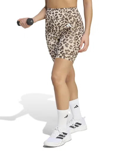 Adidas Originals Adidas Women's Optime Essentials Workout Leopard Short Leggings