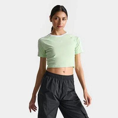 Adidas Originals Adidas Women's Originals Adicolor 3-stripes Baby T-shirt In Semi Green