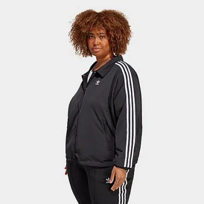 Adidas Originals Adidas Women's Originals Adicolor Classics 3-stripes Coach Jacket (plus Size) In Black 