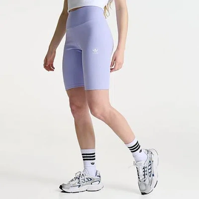 Adidas Originals Adidas Women's Originals Adicolor Essentials Lifestyle Bike Shorts In Violet Tone