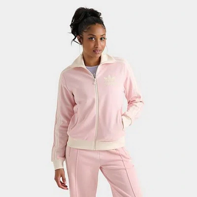 Adidas Originals Adidas Women's Originals Beckenbauer Classic Track Top Jacket In Sandy Pink/wonder White