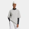 Adidas Originals Adidas Essentials Lifestyle Trefoil Logo Cotton T-shirt In Medium Grey Heather
