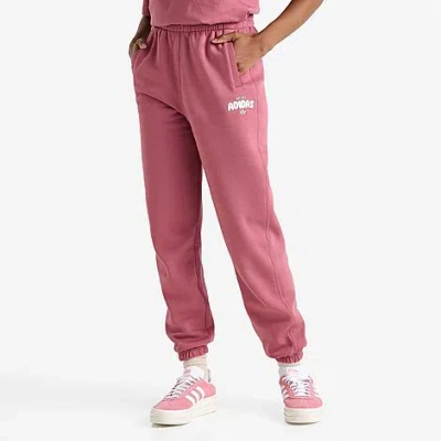 Adidas Originals Adidas Women's Originals Bubble Fleece Jogger Pants In Collegiate Burgundy 