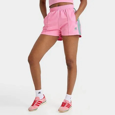 Adidas Originals Adidas Women's Originals Classic Shorts In Bliss Pink/semi Court Green 