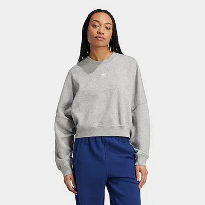 Adidas Originals Adidas Women's Originals Essentials Crewneck Sweatshirt In Medium Grey Heather 