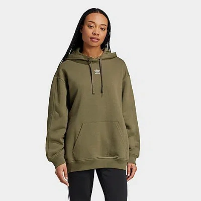 Adidas Originals Adidas Women's Originals Essentials Oversized Hoodie In Olive Strata