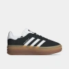 Adidas Originals Black & White Gazelle Bold Sneakers In Black/white/white