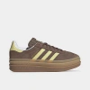 Adidas Originals Adidas Gazelle Bold Platform Sneaker In Earth Strata/powder Yellow/white