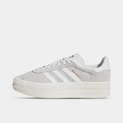 Adidas Originals Womens  Gazelle Bold In Grey/white/white