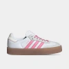 Adidas Originals Sambae Sneakers In White And Pink In Animal Print