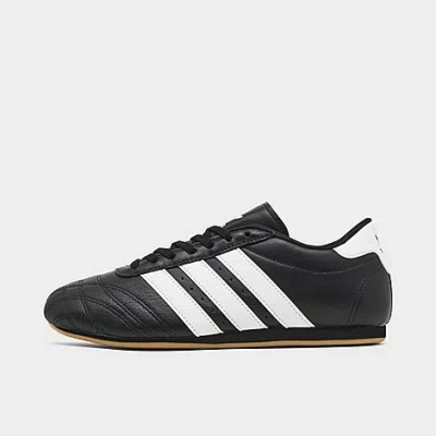 Adidas Originals Taekwondo Striped Leather Sneakers In Black
