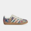 Adidas Originals Adidas Women's Originals X Liberty London Gazelle Indoor Le Casual Shoes Size 8.5 In Off White/gum/collegiate Green