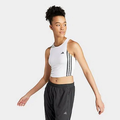 Adidas Originals Adidas Women's Own The Run 3-stripes Tank Top In White