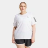 Adidas Originals Women's Adidas Essentials Slim 3-stripes Tee (plus Size) In White