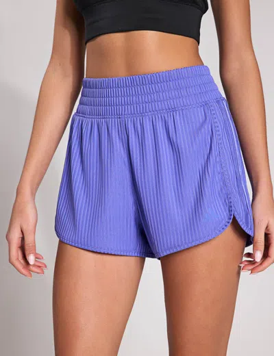 Adidas Originals Adidas Women's Pacer All Gym Seasonal Rib High Waisted Tonal 3-stripes Shorts